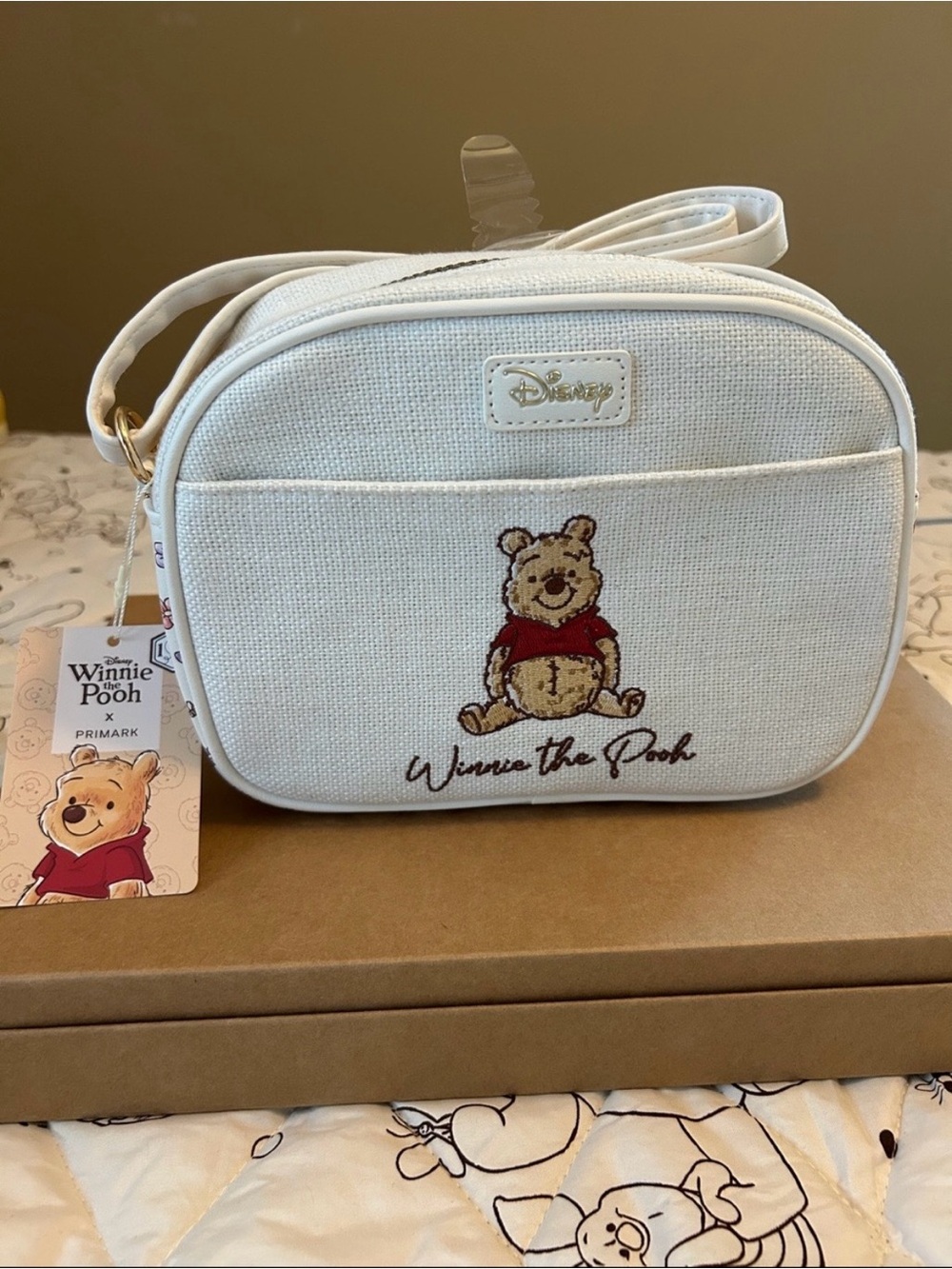 Winnie the Pooh Embroidery Crossbody Bag